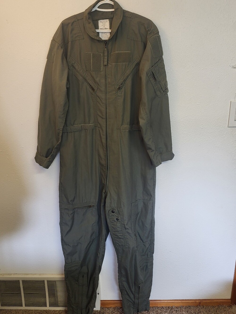 Greenbrier Airforce Coveralls Summerweight, Size 46L, Sage Green, 100% Aramid